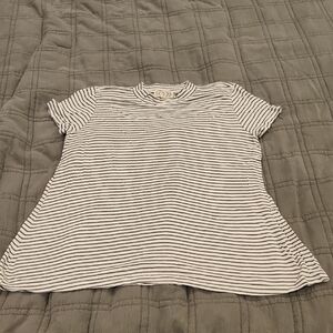 Pink Rose Classic Striped Short Sleeve Tee Size L!